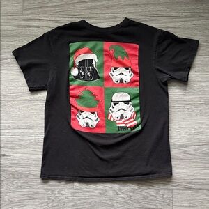 Star Wars Black Tee with Holiday Characters
